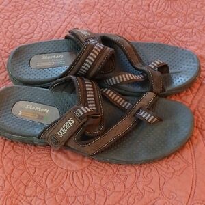 Skechers Outdoor Lifes Brown Leather Sandals